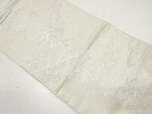 アンティーク　地紙模様織り出し袋帯（着用可）